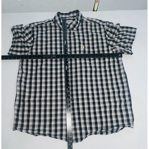 Carhartt Relaxed Fit Short Sleeve Button Down Plaid Shirt Men's Size 2XL - Picture 10 of 16
